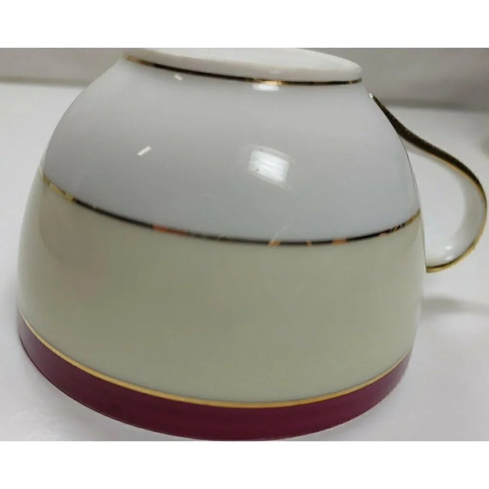 Vintage 1930's Victoria Czechoslovakia Bone China Tea Cup Coffee Cup Handle Gold